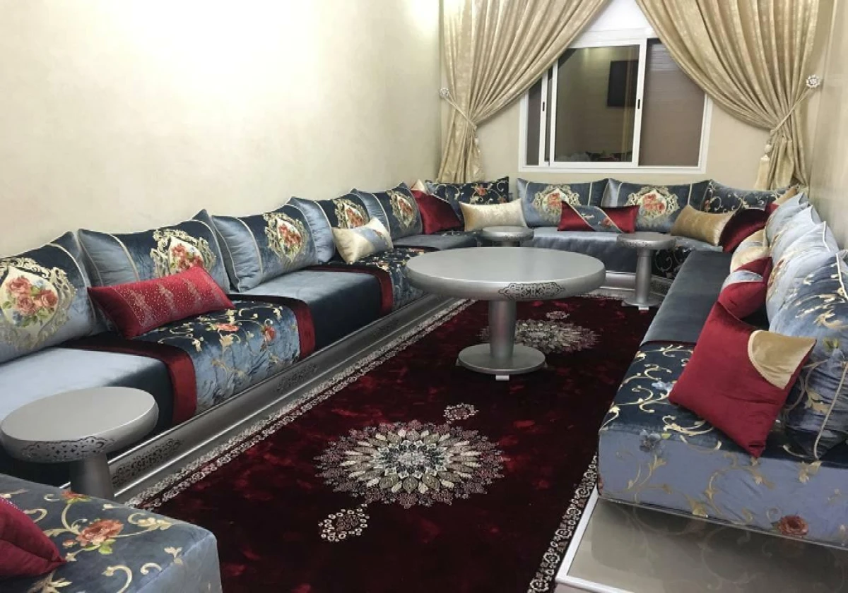 ameublement tapisser Marrakech - Salon Marocain, Ref : 104/2024